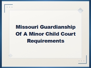 Missouri Minor Child Guardianship Court Requirements